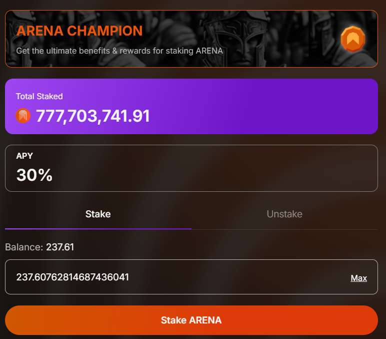 ARENA Staking